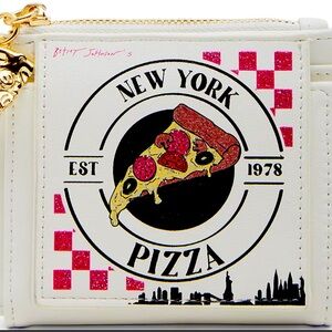 Betsey Johnson New York Pizza Box Bifold Wallet NIP